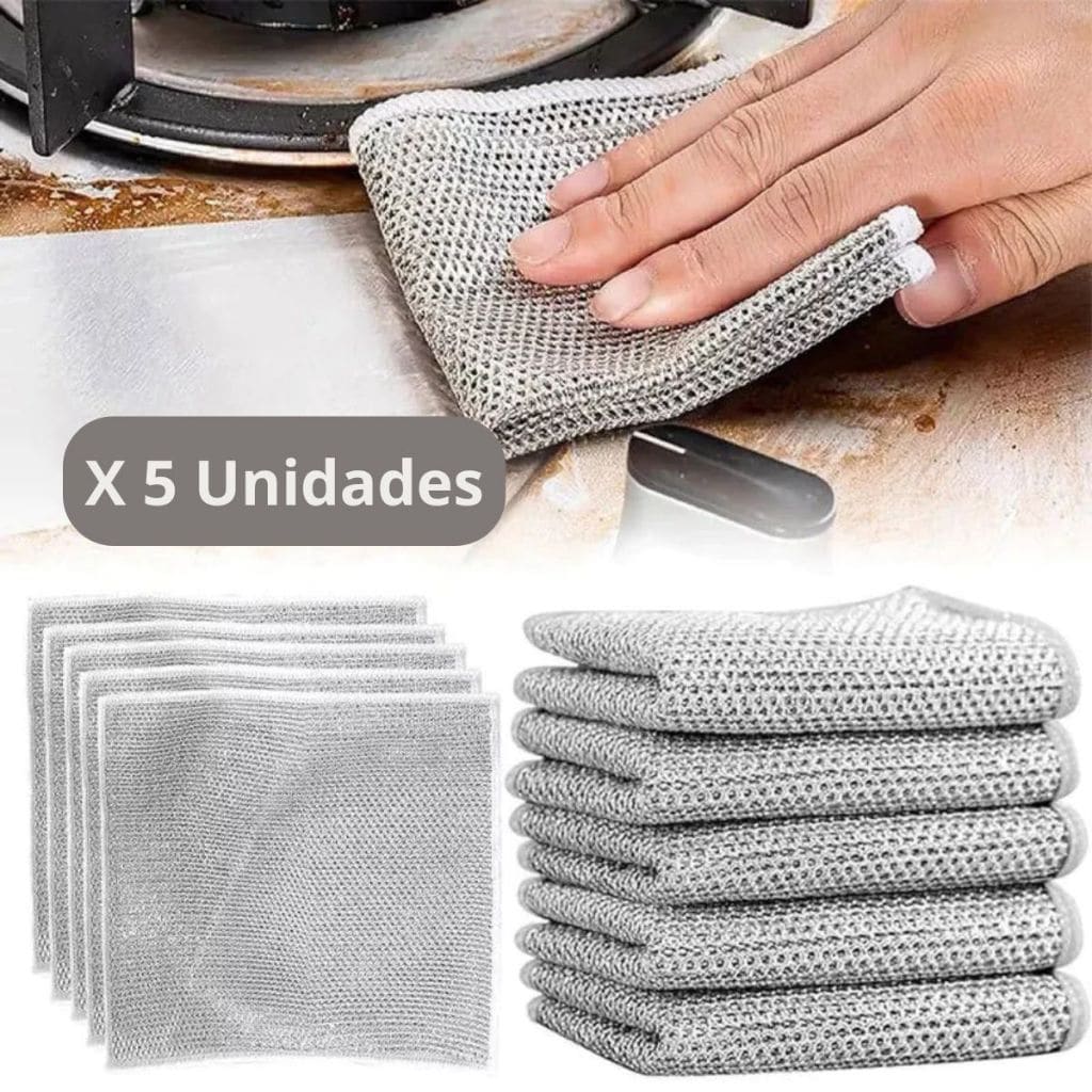 Kit 6/12/18/24 Panos De Limpeza Premium Arear Panela Fogão Toalha Louça Tira Gordura Reutilizável