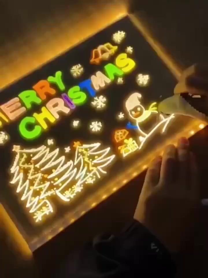 Luminária LED de Escrever Abajur 3D Decoração e Laser